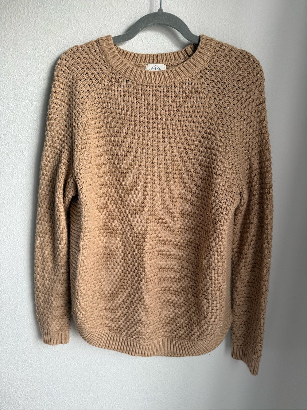St. John's Bay Camel Waffle-Knit Crewneck Sweater